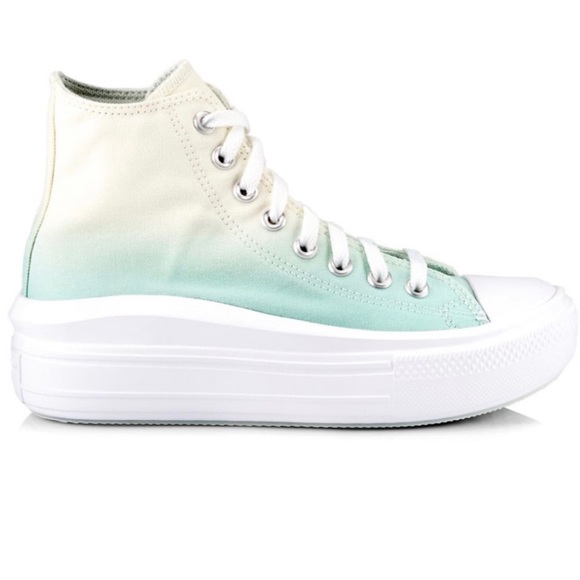 Converse Shoes - NWB Converse green& beige ombré high top platform sneakers sz 8